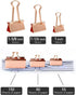 Large Binder Clips, 24 pcs, 1.6 Inch Rose Gold, Capacity 0.66 Inch, Paper Binder Clips, Office Clips
