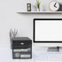 Desk Organizer with Drawer, Plastic Desk Storage Box for Office Stationery Supplies, Desktop Organizer (3 drawer, Black)