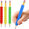 CulinaCraft Sensory Pencil Grips for Kids 4 Pack, Quiet Classroom Fidget Toys, Textured