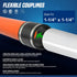 Supply Giant 6I45 Flexible PVC Coupling with Stainless Steel Clamps, 1.6" Inner Diameter, Black