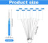 10pcs Shower Head Cleaning Tool, Shower Head Cleaner Picks with 10 Shower Head Cleaner Brush Gap Hole Anti-Clogging Cleaning Brush for Shower Head Nozzle (Blue)