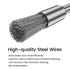 30Pcs Stainless Steel Wire Brushes, Cup Pen Cleaning Brush Set for Grinder Rotary Tools, 1/8 inch Shank