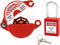 Gate Valve Lockout and Safety Padlock, 1 Set, Hose Bib Lock for Outdoor Faucet Knob, 1 to 2-1/2 in Dia Valve Handles,