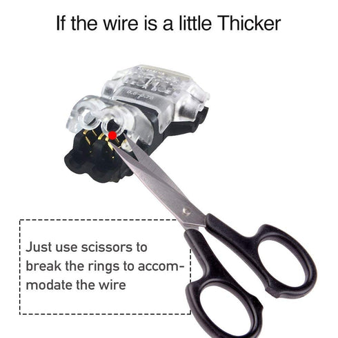 2 Pin T Connector for 22/20/18 AWG Wiring, IDC Self Stripping T Tap Wire Splicer for Car, LED Lighting, Video/Audio (10
