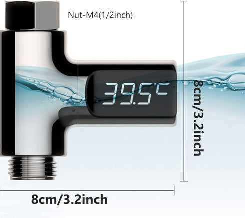 Chesoon 5-85/41-185 360 SN12 Instant-Read Shower Thermometer LED Digital Display Fahrenheit/Centigrade Baby Bath Water