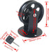ITROLLE 1 Set 50mm Black Pendant Light Pulley with Cable Clamp and Screws Wall and Ceiling Mounting Hardware Lighting
