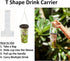 100PCS Plastic Clear Handle Drink Containers Bags for Shops Stores Delivery Hanging Carry Take Out Beverage Coffer Milk