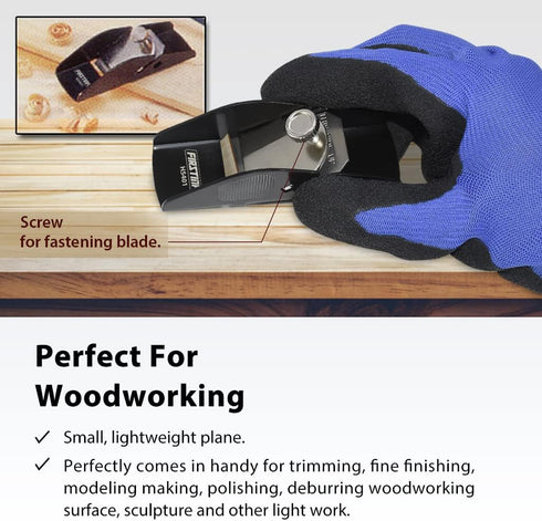 FIRSTINFO H5401 Mini Hand Plane, Small Lightweight Steel Body Trimming Plane for Woodworking