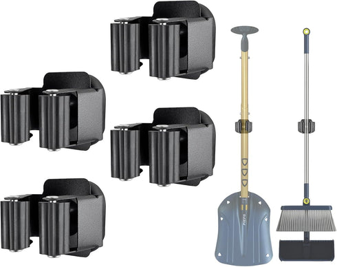 Upgraded Magnetic Broom and Mop Holder Wall Mount, Space-Saving Heavy Duty No