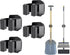 Upgraded Magnetic Broom and Mop Holder Wall Mount, Space-Saving Heavy Duty No