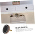 2pcs DOITOOL Round Cabinet Drawer Knobs Single Leather Pull Handles for Wardrobe Shoe Cabinet and Bedside Table Easy