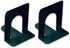 School Smart Non-Skid Steel Bookend Set, 6 x 9 Inches, Black, Set of 2