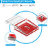 20Pcs 12mm IP30/65 BTF-LIGTHING Transparent Strip Light Clips,Self Adhesive with Screws Mounting Holder, LED Strong