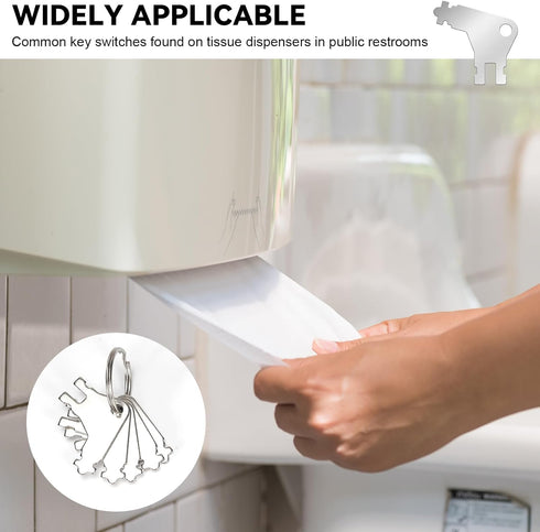 Qoaimu 5Pcs Commercial Paper Towel Dispenser Key, Universal Replacement Key Compatible with Georgia Pacific Towel