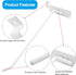 Waziaqoc 32PCS 8Inch Length White Slatwall Hooks, Heavy Duty Metal Display Panel Hooks for Garage & Shop Accessories