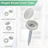 M METERXITY 100-Pack 4mm M3 M4 M5 Plastic Hinged Screw Cover Caps, Shutter Screws with Caps, Fold Snap Washer Covers