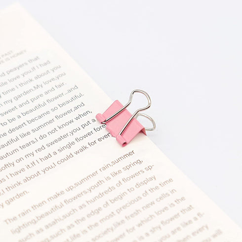 Mini Binder Clips - 100 Pack - Small Paper Clamps 15mm (5/8 inch) - Multicolored Office Clips for Home School Business