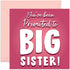 Promoted To Big Sister Card - New Baby Announcement to Daughter, Future