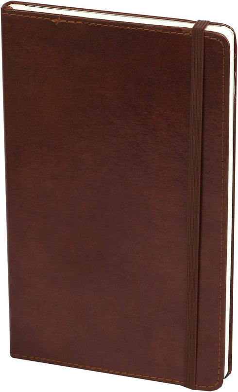C.R. Gibson MJ5-4792 Brown Bonded Leather Notebook, 240 Ruled Pages, 5" W x 8.25" H
