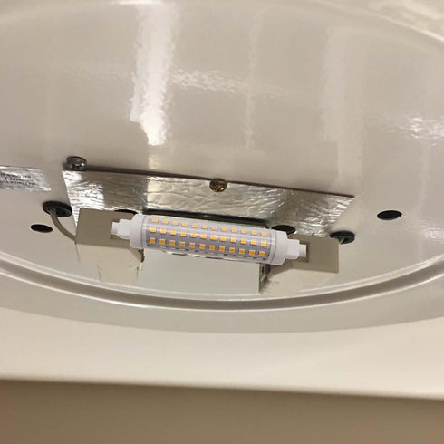 QLEE R7S Bulb 118MM 12W J118 T3 150w 360 3000k Dimmable,2 Pack LED Led FloodLight Equivalent Halogen Wall Sconce Floor