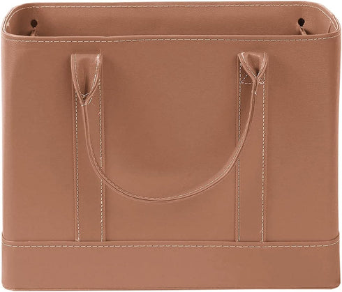 HOME DISTRICT Chic File Organizer Tote, Portable Document Organizer Bag with Handle