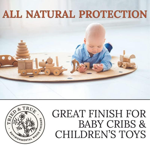 Tried & True Danish Oil, 8 oz. - Polymerized Linseed Oil Wood Finish & Sealer, Ideal for Furniture, Butcher Blocks, Salad Bowls, & More - Food Safe Wood Finish, Easy Application Stand Oil by Tried & True