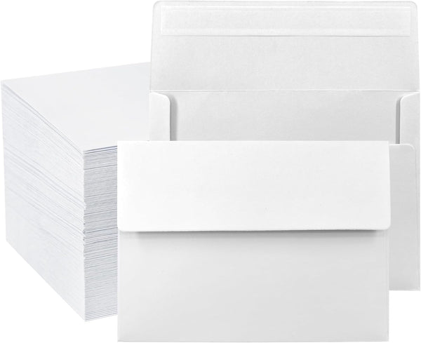 VANRA 150 Pack A6 Invitation Envelopes for 4x6 Greeting Cards, Self Seal White Envelopes for Wedding Invitations