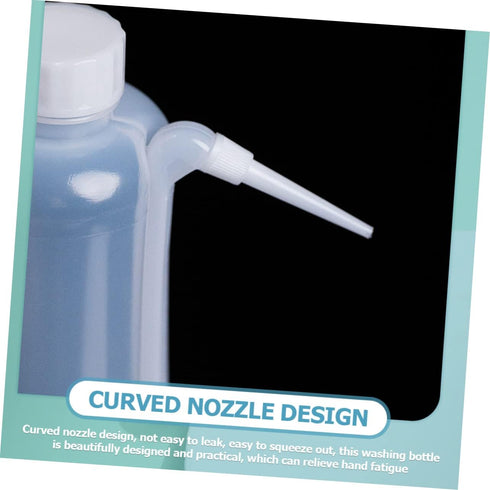 Rinse Bottle 2pcs Side Wash Bottle with Wide Mouth and Dropper Dispensing for Laboratory, Plastic S Bottle for Overall