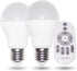 Smart LED Light Bulb Dimmable with Remote Control, E27 9W, Adjustable Color Temperature and Brightness, 2 Pack