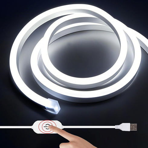 XINGZHI 16.4FT White Neon Light Strip Waterproof, 5V USB White Led Strip Lights