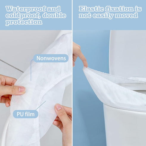 YTZJ Direct 10pcs Quality Disposable Toilet Seat Covers Non-Slip Easy-to-Use, Portable Travel Toilet Seat Mats Pads
