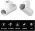 24 Pack 3 Way 1/2" Tee PVC Fittings, Heavy Duty Pipe Connector for Water Supplies & DIY