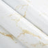 White Marble Contact Paper, 15.7"x78.7", Glossy Peel and Stick Wallpaper with Yellow Marble Grain for Decor