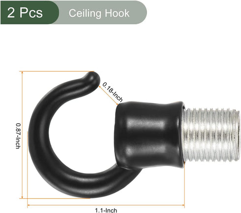 2 0.87x1.1-Inch) YOKIVE Pcs Alloy Ceiling Hook, Pendants Fixtures Hangers | Hanging Chandelier Light Lanterns, Great