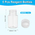 PATIKIL 5 Pcs 40ml Reagent Bottles, PET Wide Mouth Round Bottles with Screw Cap for Lab Water Reagent Liquids Solid Sample Storage Seal, Transparent by PATIKIL