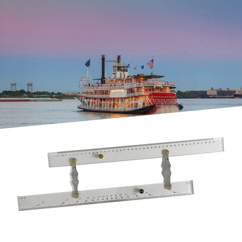 Naroote 450mm, (450mm) Marine Navigation Parallel Ruler, High Accuracy Clear Scale Mapping Points to Pull Parallel