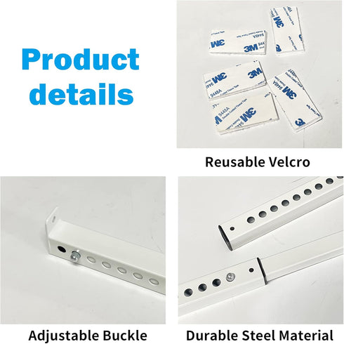 16 3/4" 44" Adjustable Window Security Bar, Child Safety Patio Sliding Door Lock, Sturdy Steel, Extends from