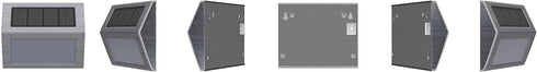 Solar Lights for Steps, Decks, Pathway Yard Stairs Fences, LED Outdoor Waterproof, Warm Light (2 Pack)