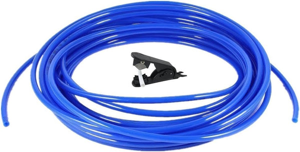 Lemoy Size 1/4 Inch, 10 Meters 30 feet Length Tubing Hose Pipe for RO Water Filter System +tube cutter (Blue 10 meters 30 feet )