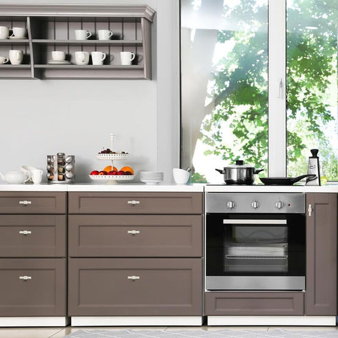 1 Pack Brushed Nickel Cabinet Handles: 2" Overall Length Cabinet Pulls, Drawer Pulls, Kitchen Hardware for Cabinets