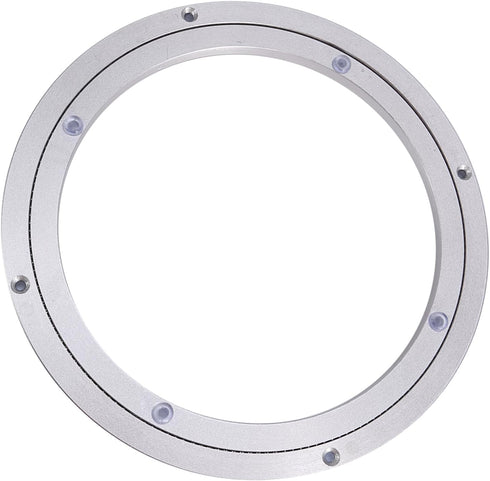 ChiweiJ (10 inches*H8.5MM) Heavy Duty Aluminium Alloy Rotating Bearing Plate, Round Table Turntable for Dining Cake