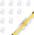 LightingWill 10 PCS 2Pin 8mm Strip to Strip Connector, Transparent Solderless for COB/SMD 2835 3528 LED Strips