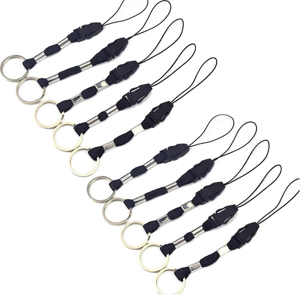 YOUOWO 10 Pcs Nylon Finger Short Lanyards - Detachable Circular Ring for USB Flash Drive, Cell Phone, Key, ID Card