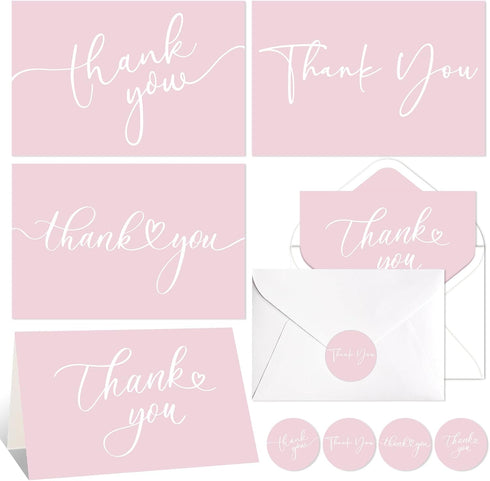 Afniimyapt 100 Pack Thank You Cards with Envelopes and Stickers 6x8 Inches Thank