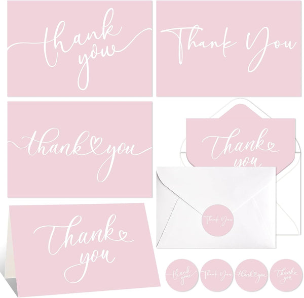Afniimyapt 100 Pack Thank You Cards with Envelopes and Stickers 6x8 Inches Thank