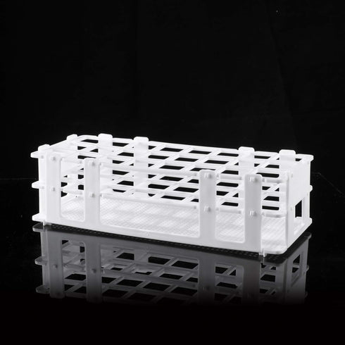 Eowpower Plastic Lab Test Tube Rack Storage Stand Holder Detachable for 25mm Test Tubes, 24 Holes Pack of 1