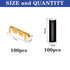 Tnisesm 200Pcs U Shape Copper Ring Terminals,Open Barrel Crimp Terminals with Heat shrinkable tube, Butt Connector for Electricity Automotive