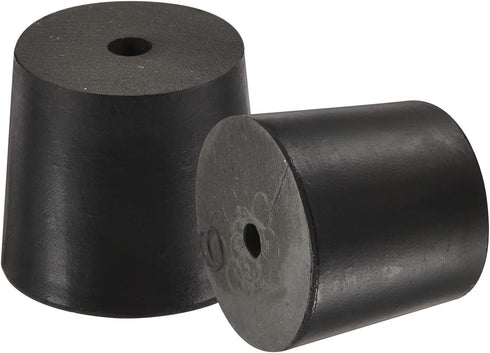 MECCANIXITY Rubber Tapered Plug 26mm to 32mm with Hole, Test Tubes Bungs Stopper Black, 5 Pieces