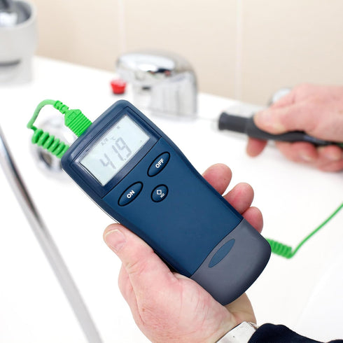MECCANIXITY K Type Thermocouple with Plug, Meter Temperature Sensor Probe 0 to 600°C, Stainless Steel, 5x100mm
