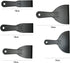 Plastic Putty Knife Set, 5 Pcs Flexible Paint Scrapers Tool, Black Filling Knife Set for Patching, Spackling, Wallpaper